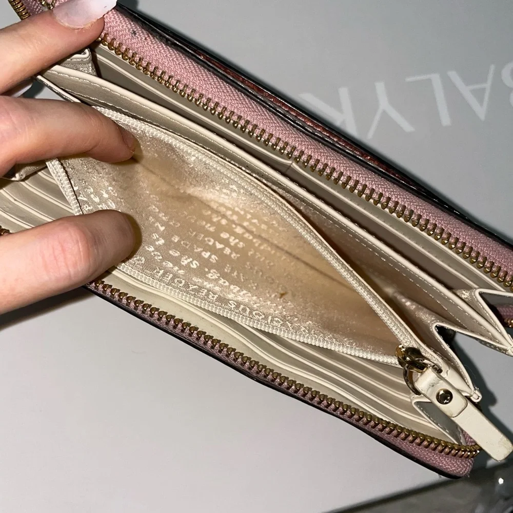 Kate‎ Spade New York Tinsel Smooth Glitter Large Wallet (Rose gold)